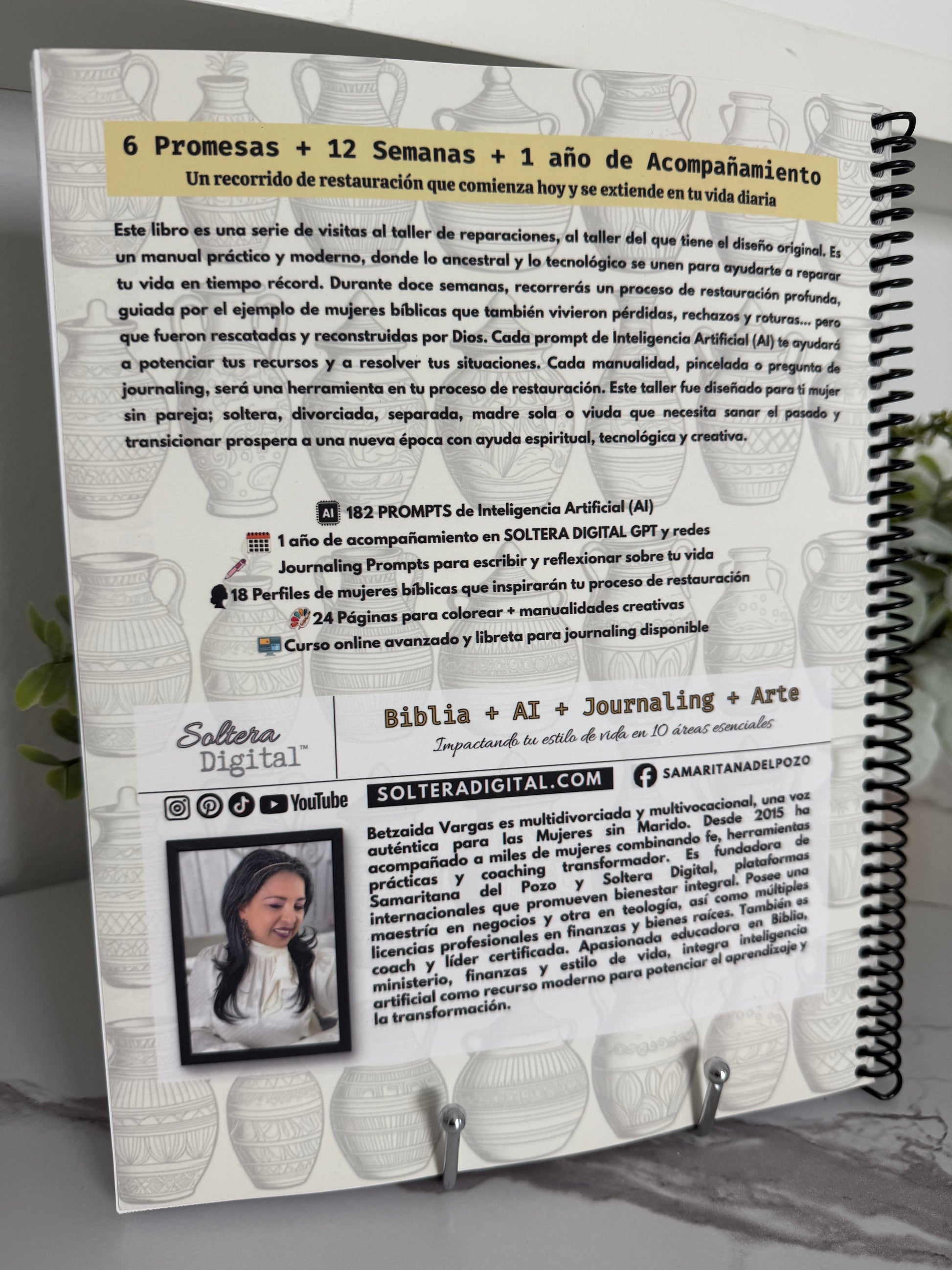 (espiral) 6 Promesas de Restauración para Solteras: Devocional de 12 semanas para solteras, divorciadas, viudas, madres solas que necesitan olvidar y comenzar una nueva vida