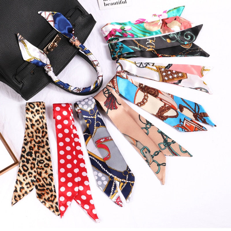 Headband Small Ribbon Scarf | Bag Scarf Silk Scarves | Handle Bags