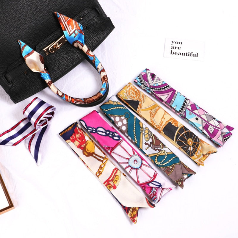 Headband Small Ribbon Scarf | Bag Scarf Silk Scarves | Handle Bags