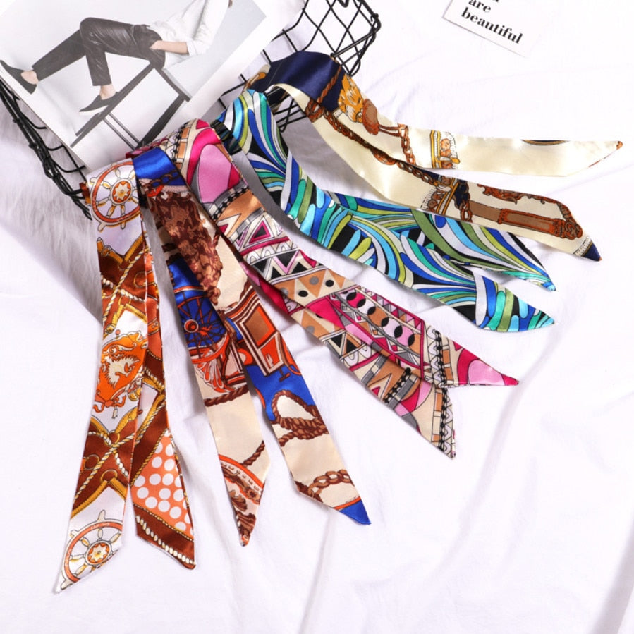Headband Small Ribbon Scarf | Bag Scarf Silk Scarves | Handle Bags