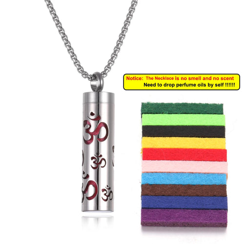 Long Strip Stainless Steel Aromatherapy Necklace Perfume Diffuser