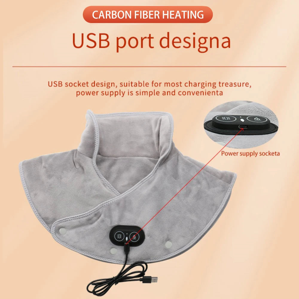 Electric Heating Shoulder Neck Pad Cervical Wrap Three Gear Thermal