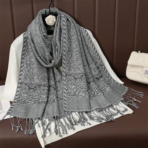 Luxury Brand Autumn Cashmere Pashmina Shawl Lady Wrap Warm Winter