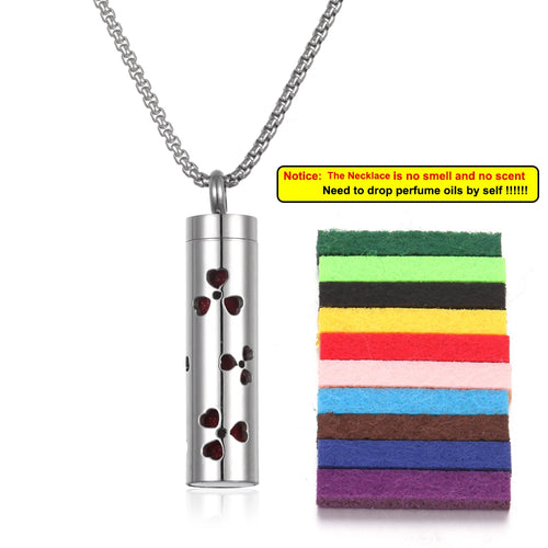 Long Strip Stainless Steel Aromatherapy Necklace Perfume Diffuser