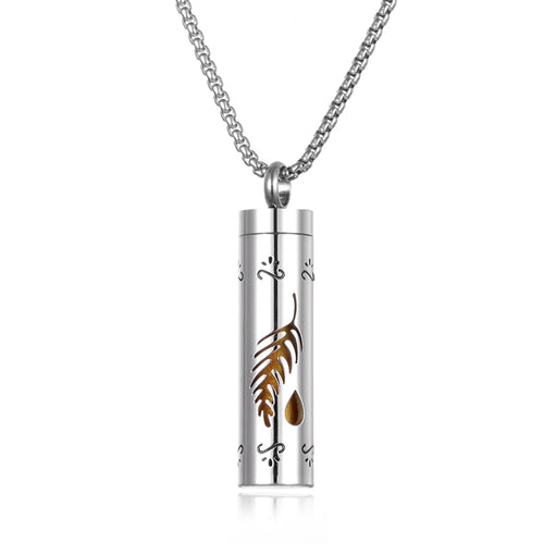 Long Strip Stainless Steel Aromatherapy Necklace Perfume Diffuser