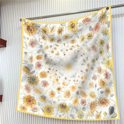 VREOVOR 90Cm French Birds Jungle Flowers High Quality Twill Travel