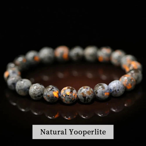 JD Natural Stone Beads Bracelet Amethyst Tiger Eye Crystal Quartz