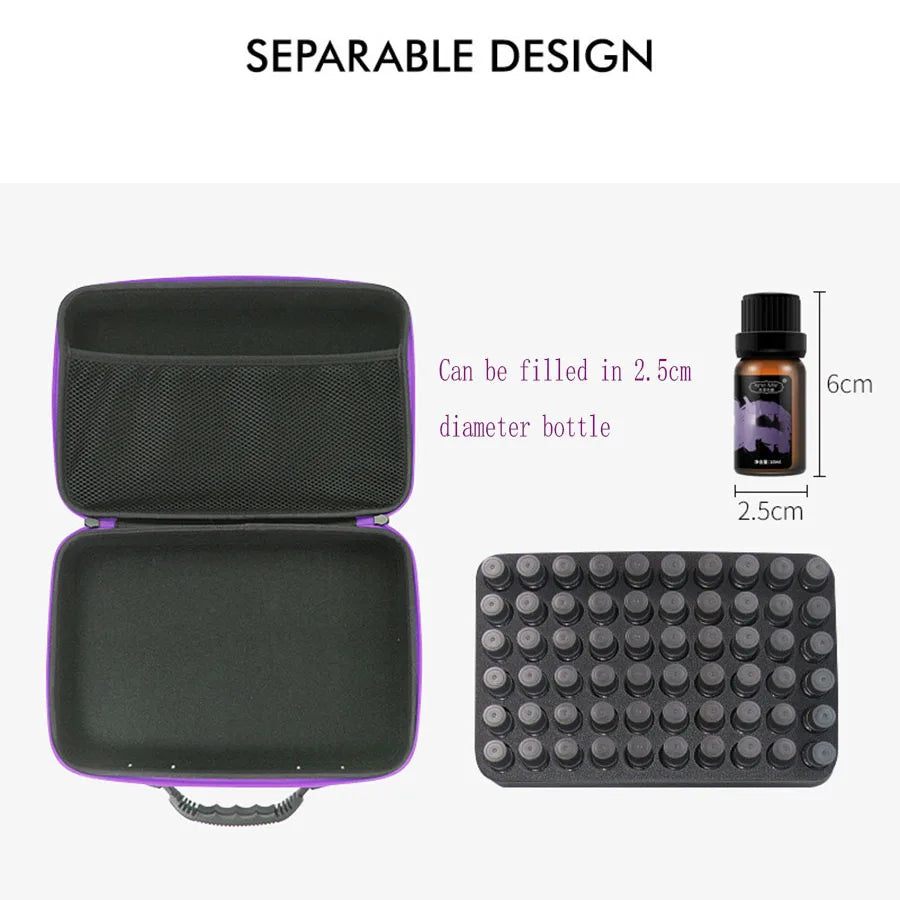 60 bottles Essential oil box 15ml Essential oil collection bag Travel