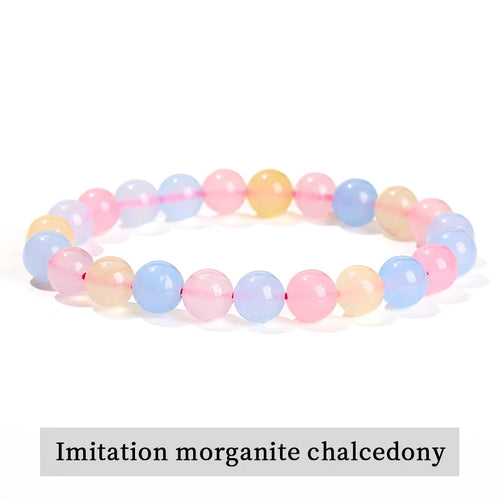 JD Natural Stone Beads Bracelet Amethyst Tiger Eye Crystal Quartz