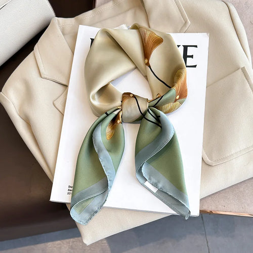 2024 New Fashion 70X70cmPrinted Women's Scarf Pashmina Silk Scarf