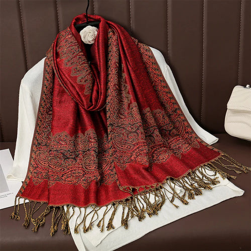 Luxury Brand Autumn Cashmere Pashmina Shawl Lady Wrap Warm Winter