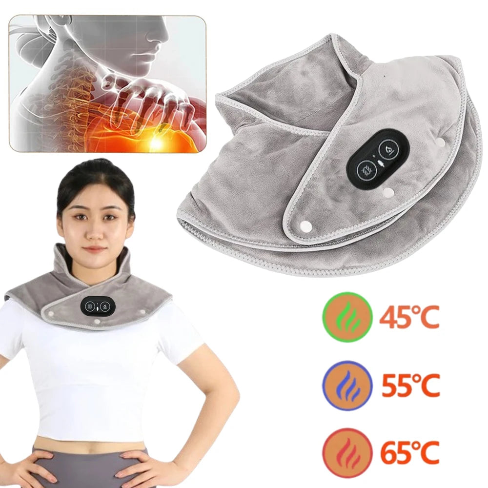 Electric Heating Shoulder Neck Pad Cervical Wrap Three Gear Thermal