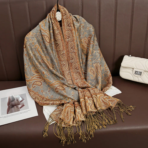 Luxury Brand Autumn Cashmere Pashmina Shawl Lady Wrap Warm Winter