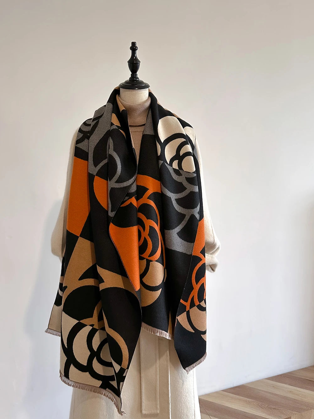 Cashmere Scarf for Women Thick Warm Winter Blanket Brand Female Luxury