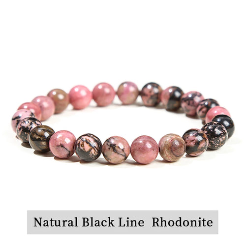 JD Natural Stone Beads Bracelet Amethyst Tiger Eye Crystal Quartz