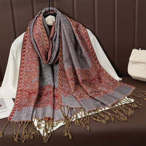Luxury Brand Autumn Cashmere Pashmina Shawl Lady Wrap Warm Winter