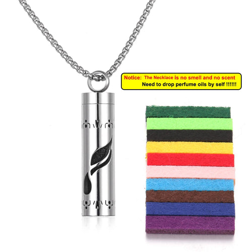 Long Strip Stainless Steel Aromatherapy Necklace Perfume Diffuser