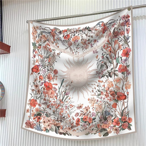 VREOVOR 90Cm French Birds Jungle Flowers High Quality Twill Travel