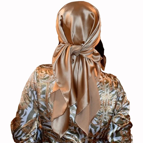 90*90cm Silk Scarves Women Square Satin Hijab Scarf Plain Handkerchief