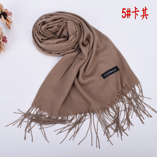 New autumn and winter solid color scarf for both men and women, 100g
