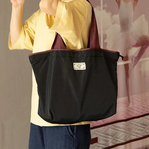 Foldable Eco-Friendly Shoulder Bags Women's Reusable Grocery Bag Large