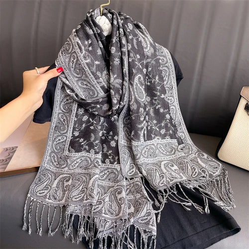 Luxury Brand Autumn Cashmere Pashmina Shawl Lady Wrap Warm Winter