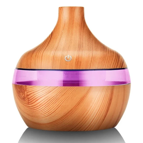 Humidifier Electric Aroma Air Diffuser Wood Ultrasonic Air Humidifier