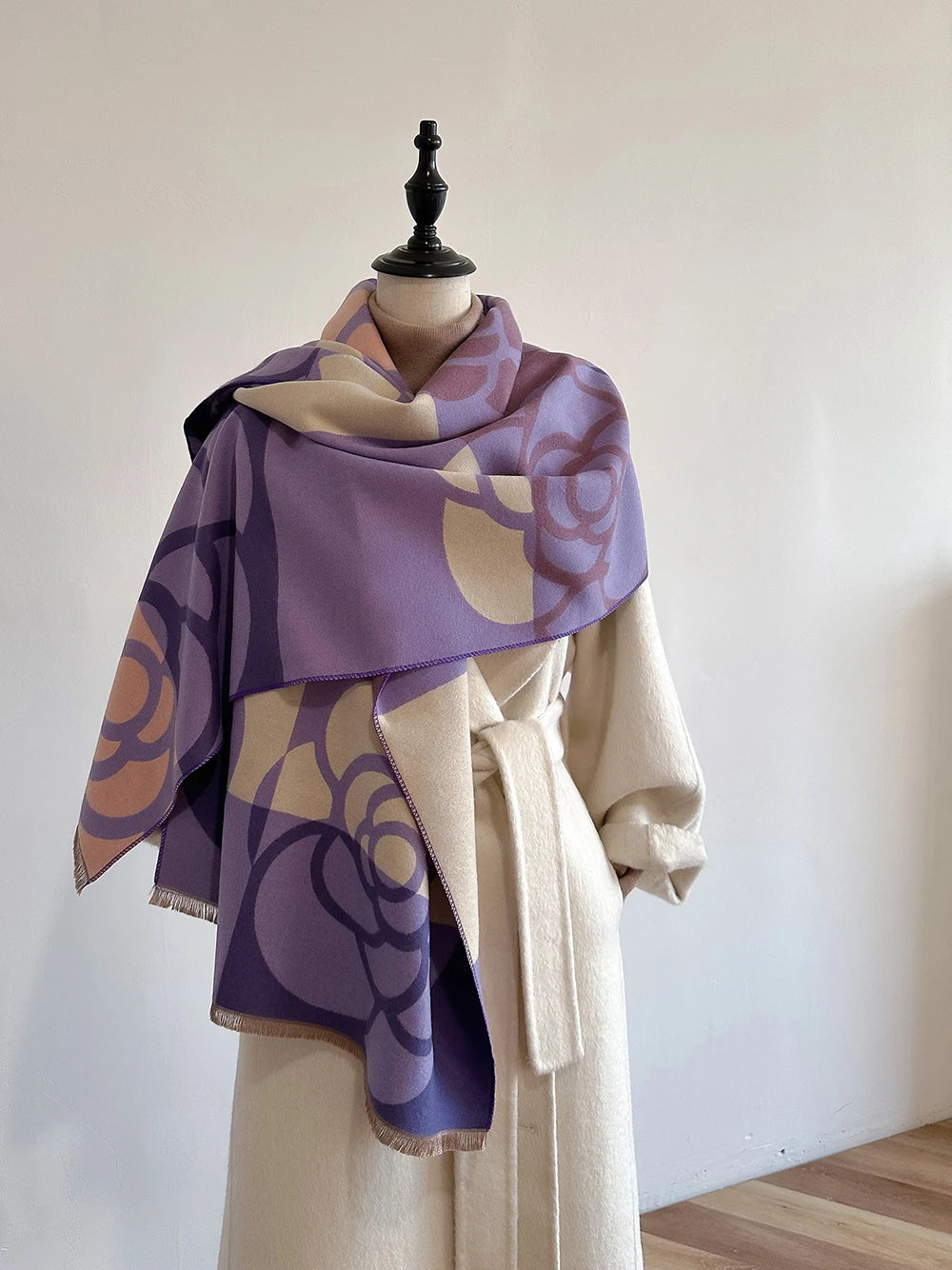 Cashmere Scarf for Women Thick Warm Winter Blanket Brand Female Luxury