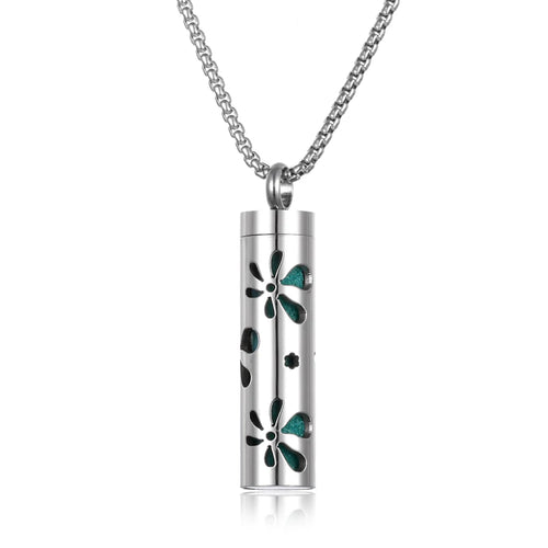 Long Strip Stainless Steel Aromatherapy Necklace Perfume Diffuser