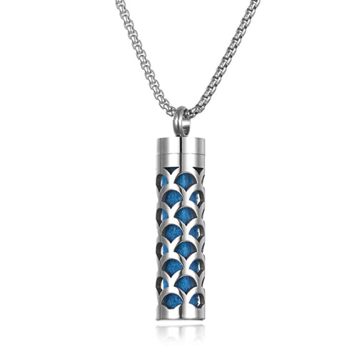 Long Strip Stainless Steel Aromatherapy Necklace Perfume Diffuser