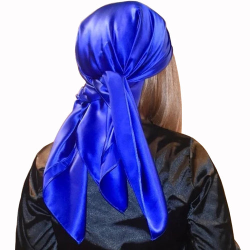 90*90cm Silk Scarves Women Square Satin Hijab Scarf Plain Handkerchief