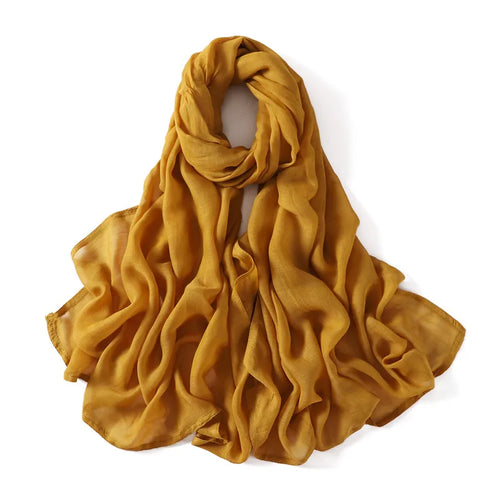 Women Big Size Plain Solid Cotton Rayon Hijab Scarf Lady High Quality