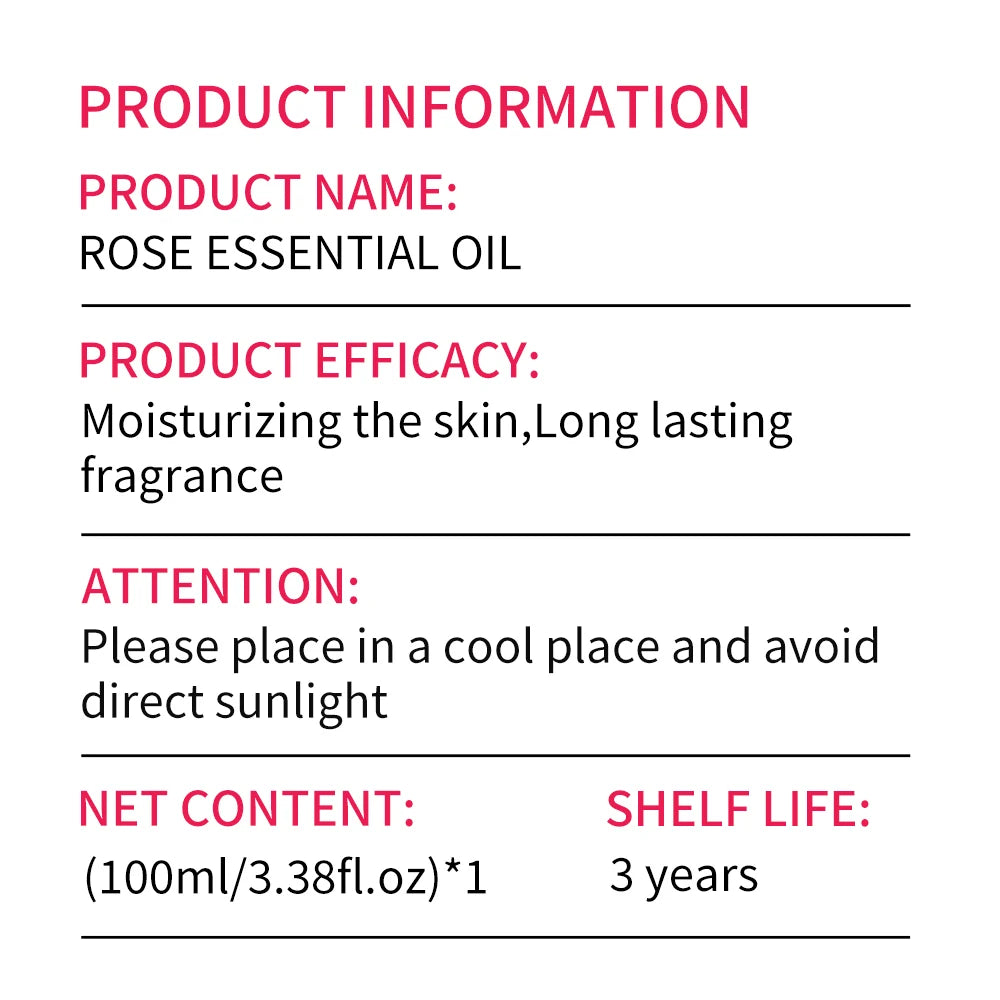 Rose essential oil face and body skin care essential oil moisturizing
