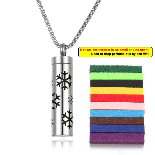 Long Strip Stainless Steel Aromatherapy Necklace Perfume Diffuser