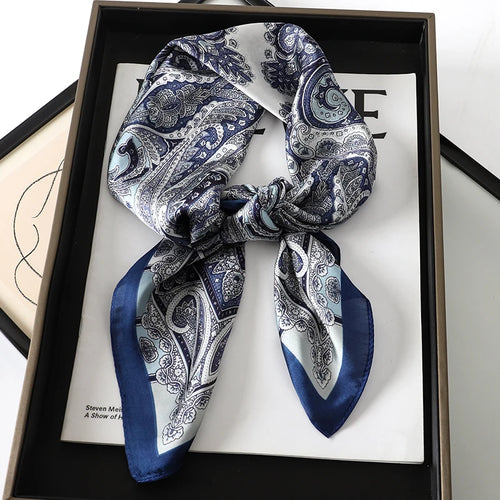 2024 New Fashion 70X70cmPrinted Women's Scarf Pashmina Silk Scarf