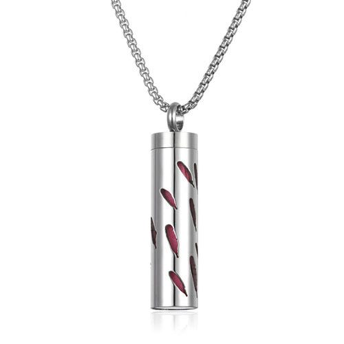 Long Strip Stainless Steel Aromatherapy Necklace Perfume Diffuser