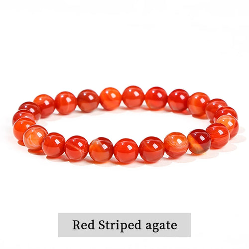 JD Natural Stone Beads Bracelet Amethyst Tiger Eye Crystal Quartz