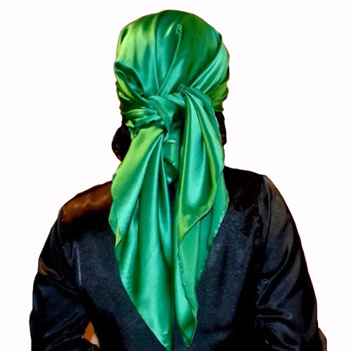 90*90cm Silk Scarves Women Square Satin Hijab Scarf Plain Handkerchief