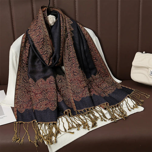 Luxury Brand Autumn Cashmere Pashmina Shawl Lady Wrap Warm Winter