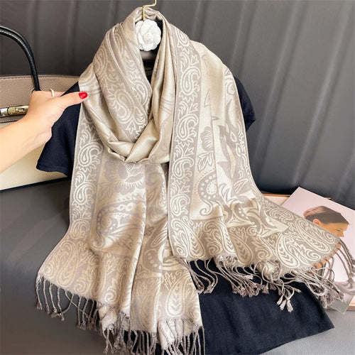 Luxury Brand Autumn Cashmere Pashmina Shawl Lady Wrap Warm Winter