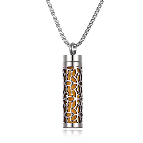 Long Strip Stainless Steel Aromatherapy Necklace Perfume Diffuser
