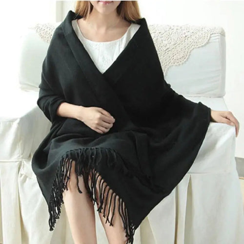 Winter Female Lattice Imitation Cashmere Scarf Autumn And Winter Thick
