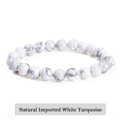 JD Natural Stone Beads Bracelet Amethyst Tiger Eye Crystal Quartz