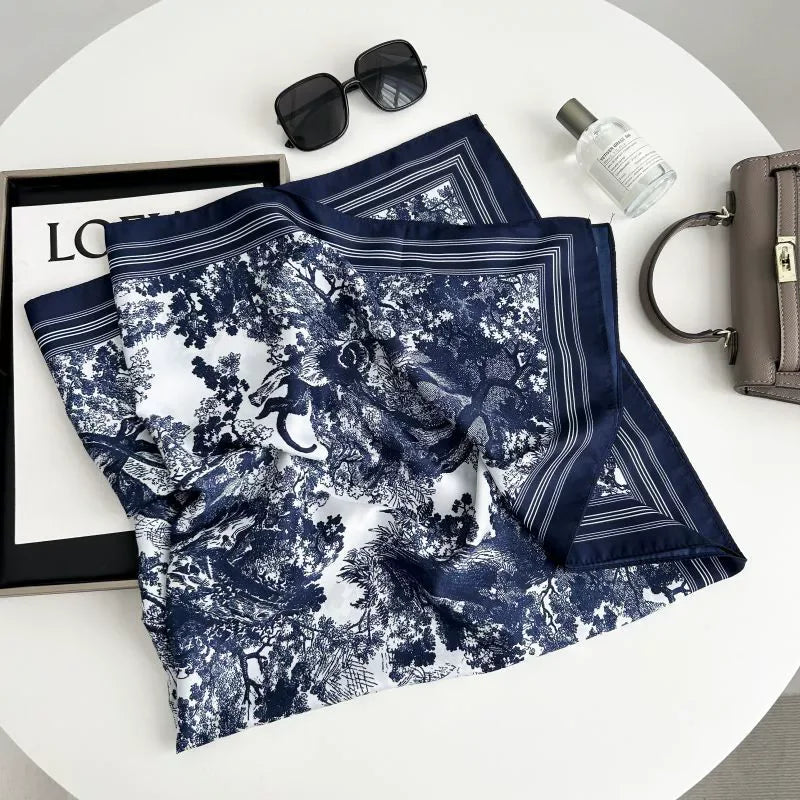 Spring Scarf Women's Luxury Design Scarf Silk Smooth Scarf Soft Muslim