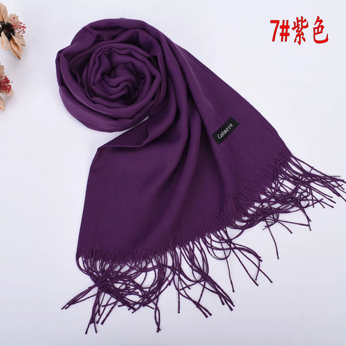 New autumn and winter solid color scarf for both men and women, 100g