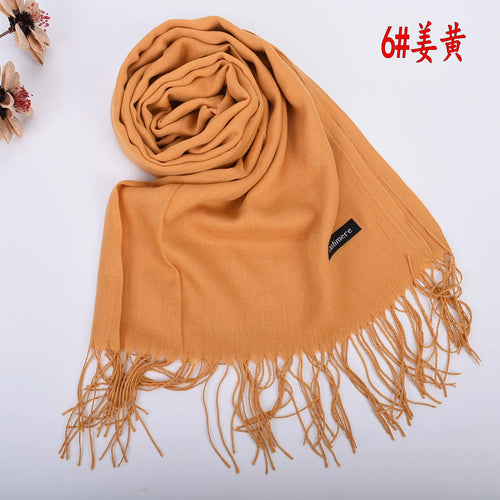 New autumn and winter solid color scarf for both men and women, 100g