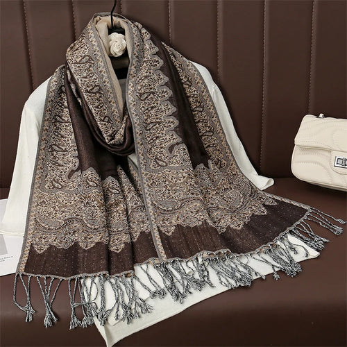 Luxury Brand Autumn Cashmere Pashmina Shawl Lady Wrap Warm Winter