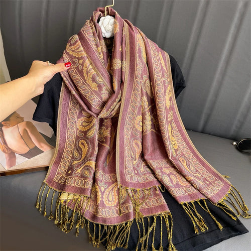Luxury Brand Autumn Cashmere Pashmina Shawl Lady Wrap Warm Winter