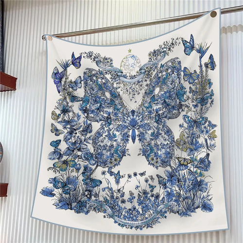 VREOVOR 90Cm French Birds Jungle Flowers High Quality Twill Travel