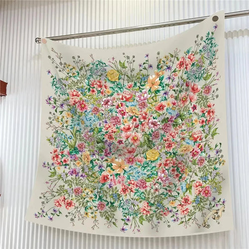 VREOVOR 90Cm French Birds Jungle Flowers High Quality Twill Travel